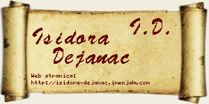Isidora Dejanac vizit kartica